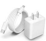 20W Type-C Charger Set with 20W Type-C to Lightning Cable for iPhone HQ White US Plug - Image 2