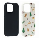 Full Cover Glossy Film F103 Christmas Case for iPhone 16 White