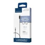 Insignia™ - 3’ USB-C to 3.5 mm Cable - Black.