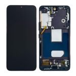Screen Replacement With Frame for Samsung Galaxy S22 5G S901U USA Version Aftermarket Phantom Black HQ