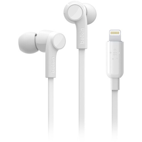 745883772742 Belkin RockStar In-Ear Headphones with Lightning Connector (White) - Image 1