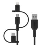 Belkin BOOST CHARGE USB cable 1 m USB A USB C/Micro-USB B/Lightning