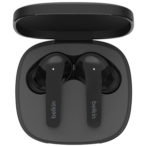 745883834808 Belkin SoundForm Flow In-Ear Noise Cancelling True Wireless Earbuds - Black - Image 1