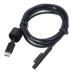 1.5M Type-C(Male) to Surface (Male) Magnetic PD Power Cable for Microsoft Surface Pro 3/4/5/6/7 Black