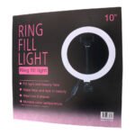 10 Inch Ring Light with 55CM Folding Tripod Selfie Stick Black - Image 2
