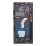 Screen Replacement With Frame for Samsung Galaxy S22 Ultra 5G S908U USA Version OLED Phantom Black HQ