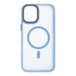 Magnetic Skin Feel Frosted Translucent Case for iPhone 16 Plus Light Blue