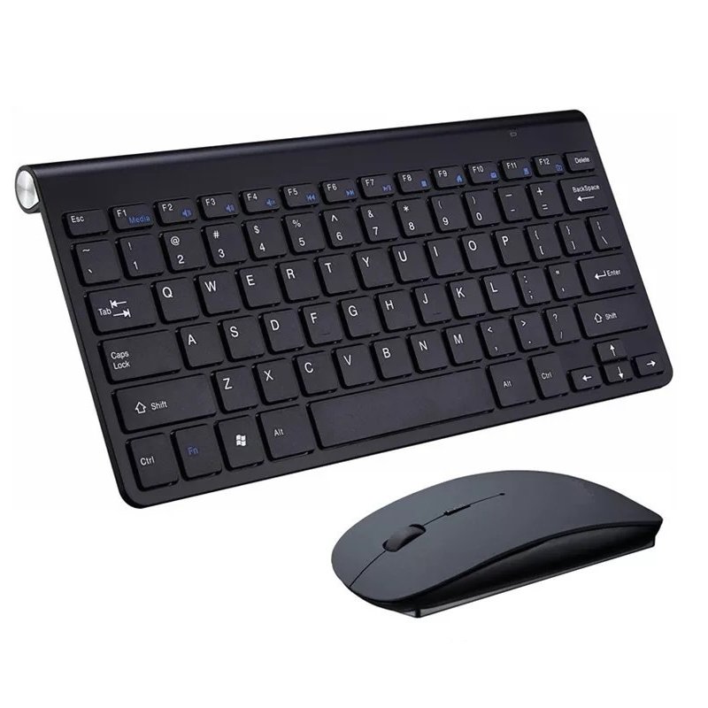 AS162127_2 K908 Universal 2.4G Wireless Keyboard + Wireless Mouse Set without Battery Black - Image 1