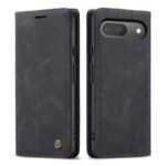 CaseMe-013 TPU Business Style Vintage Matte Horizontal Flap Leather Case for Google Pixel 9/Pixel 9 Pro Black