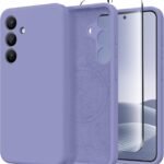 Pure Color MagSafe Anti-drop Liquid Silicone Case for Samsung Galaxy S25+ Purple