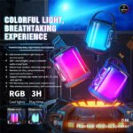 WEKOME D46 Vanguard Series Portable Bluetooth Speaker with Colorful Light Black - Image 3