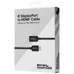 1.8m (6 ft.) DisplayPort to HDMI Cable