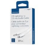 3ft. Lightning to 3.5 mm Audio Stereo Cable - White
