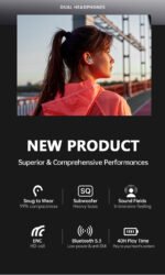 AWEI T79 ENC 2 Pair Noise Cancelling Heavy Bass Bluetooth Earphone White - Image 2