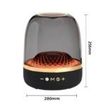 LP90 LED Colorful Desktop Wireless Bluetooth Speaker with Dual Microphones Black - Image 2
