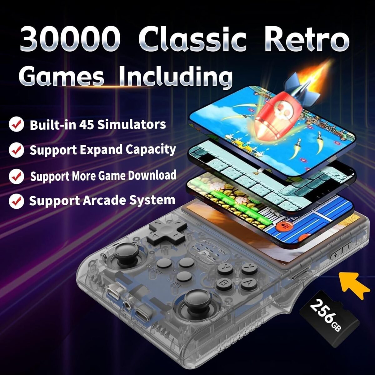 R36S Handheld Game Console,3.5 Inch IPS 1.5GHz RK3326 Handheld Emulator, 1GB DDR3L 8G ROM - Image 4