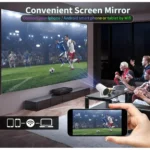 Smart Mini Projector with Android TV, Upgrade HY300 Pro Portable Projector with WiFi and Bluetooth, 4K Support, Auto Keystone, Portable Ceiling Projector for iOS and Android. - Image 4