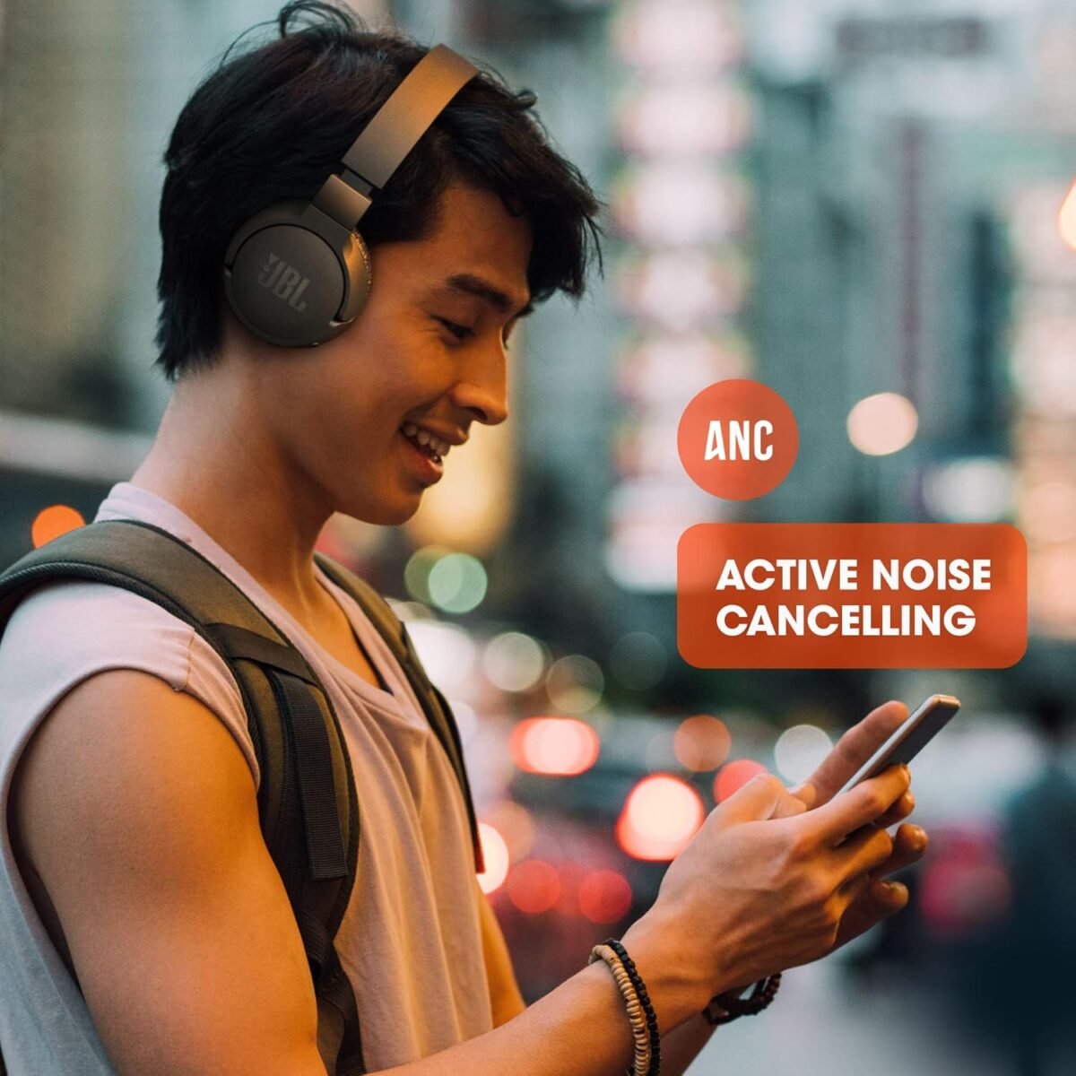 JBL Tune 660NC: Wireless On-ear Headphones with Active Noise Cancellation - Black - Image 2