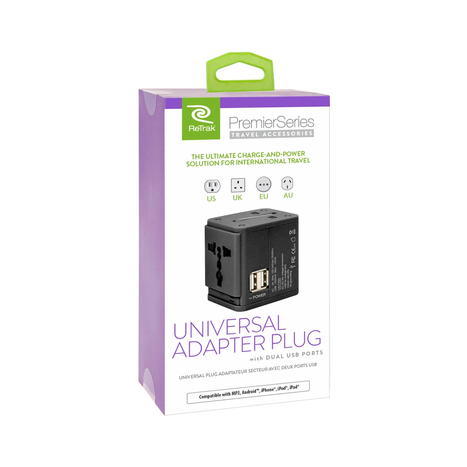ReTrak_ETUADP_10_1600x_7bfa5d79-5ed8-40d7-8540-5b304c1a9173_1600x Universal Travel Adapter | Built-in Dual USB Charger | Universal Plug Adapter - Image 1