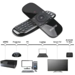 WeChip W1 Universal TV Remote Air Mouse, Wireless Keyboard Fly Mouse 2.4GHz Connection Air Remote Keyboard Mouse for Android TV Box/PC/Smart TV/Projector/HTPC/All-in-one PC/TV (w1) - Image 3