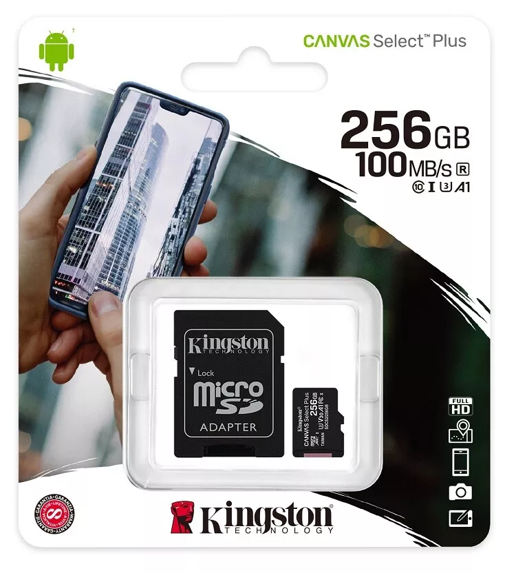 s-l1600 Kingston Canvas Select Plus 256GB microSD 100MB/S - Image 1