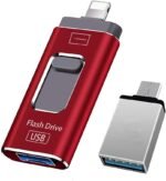 1TB USB Flash Drive for iPhone 4 in 1 External Storage Thumb Drive Photo Stick USB 3.0 Memory Stick Jump Drive Picture Stick for iPhone, Android, PC