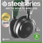 SteelSeries Arctis Nova 7X Multi-Platform Premium Wireless Gaming Headset with Neodymium Magnetic Drivers, Black