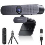 4K Webcam, DEPSTECH 8MP Sony Sensor Webcam with Microphone, Come with Remote Control, AutoFocus, Privacy Cover, Streaming USB Web Camera
