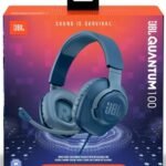 JBL Quantum 100 Wired Over-Ear Gaming Headset with Detachable Mic and 3.5mm Audio Cable - Blue