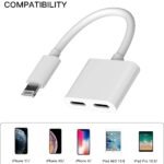 Iphone Dual Lightning Headphone Adapter 2in1