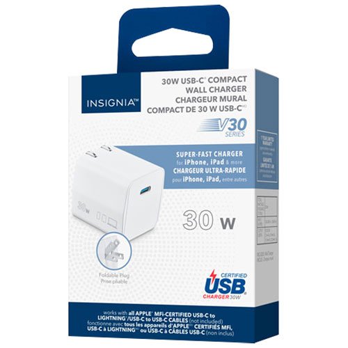chatgeur mur 30v Insignia 30W USB-C Wall Charger - Image 1